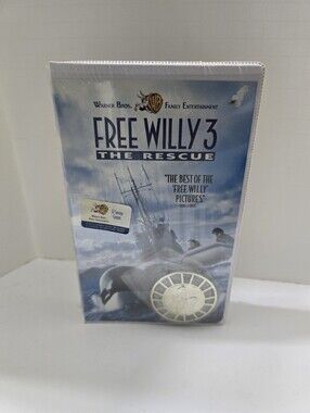 Sealed Warner Bros. Free Willy 3 VHS - Blue and White Cover